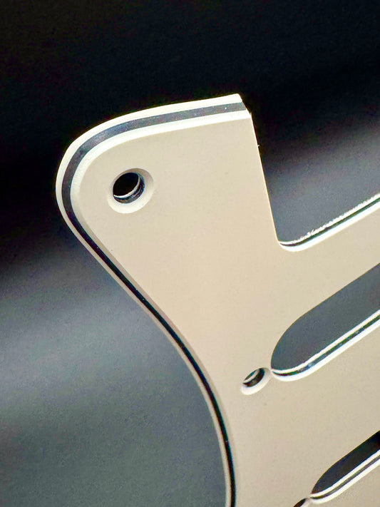 USA MADE Fender Stratocaster Parchment White 3 Ply 8 Hole Pre-CBS Pickguard Set with Backplate and Aged Screws Eric Clapton Eric Johnson SRV Brand New