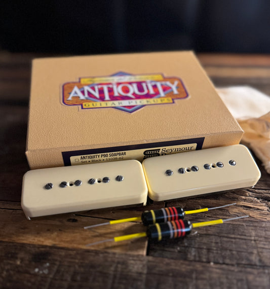 Seymour Duncan Antiquity™ P90 Soapbar Pickup Set with FREE Bumblebee .022 Capacitors Vintage Cream