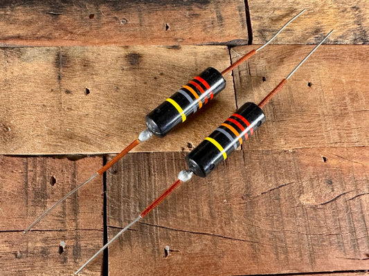 PREMIUM Luxe Radio Paper in Oil BumbleBee Capacitors .022uf Set OEM Gibson Murphy Lab Reissue Vintage Replica with Amber Spaghetti Tube PIO