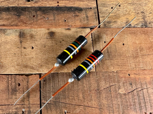 PREMIUM Luxe Radio Paper in Oil BumbleBee Capacitors .022uf and .015uf Clapton Woman Tone Set OEM Gibson Murphy Lab Reissue Vintage Replica with Amber Spaghetti Tube PIO