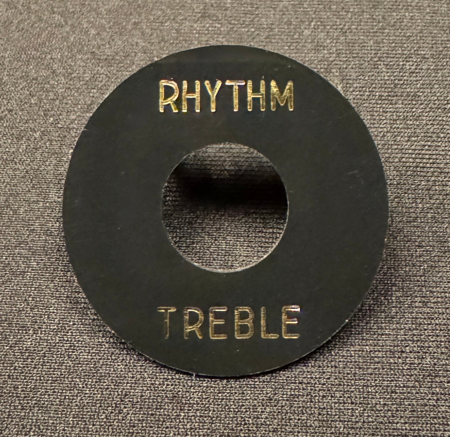 Gibson Custom UNAGED Poker Chip Switch Ring 1968 Black With Gold Lettering Non-Relic