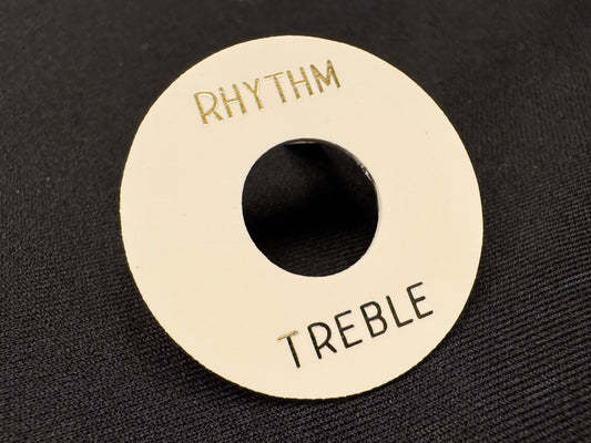 Gibson Burst UNAGED Poker Chip Switch Ring 1958 1959 Vintage White Parchment With Gold Lettering Non-Relic