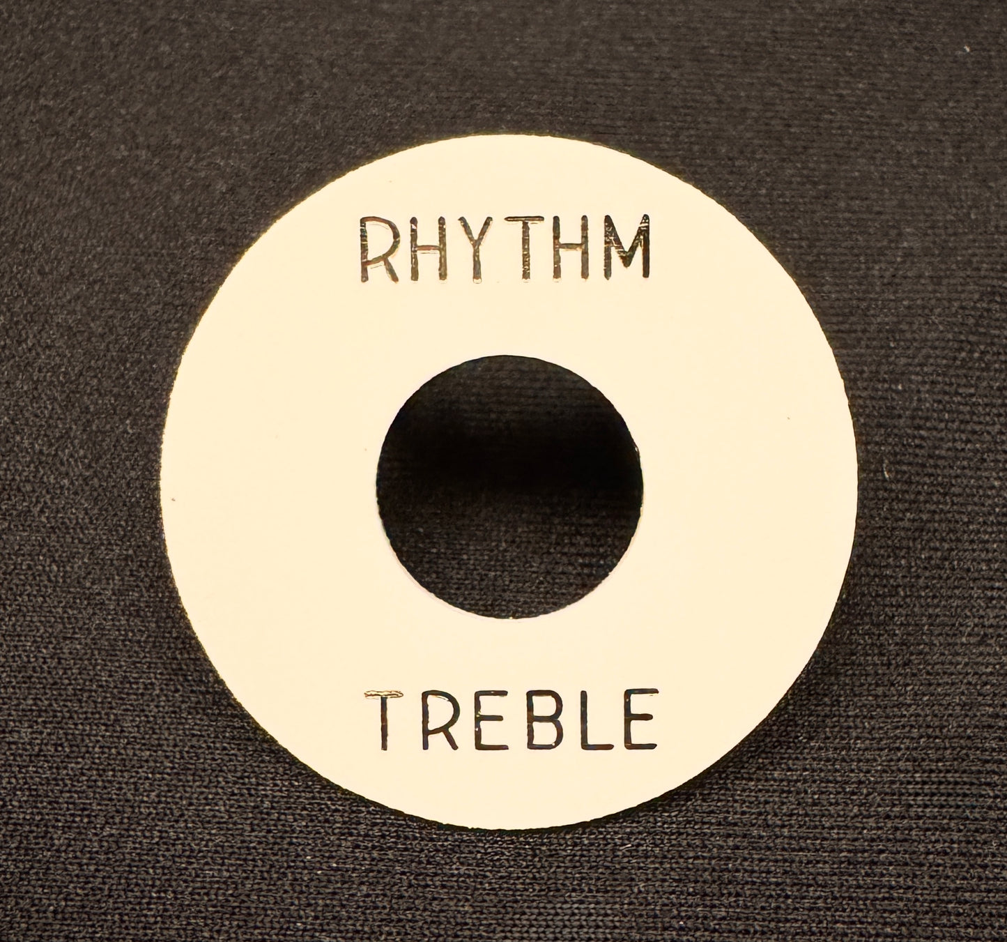 Gibson Burst UNAGED Poker Chip Switch Ring 1958 1959 Vintage White Parchment With Gold Lettering Non-Relic