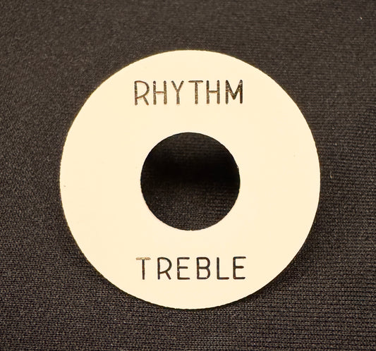 Gibson Burst UNAGED Poker Chip Switch Ring 1958 1959 Vintage White Parchment With Gold Lettering Non-Relic