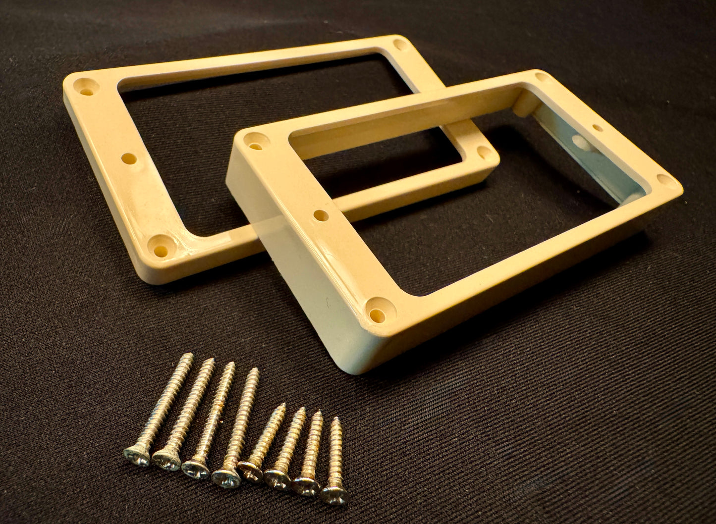 Gibson Burst Replica 1959 M-69 Butyrate Humbucker Pickup Rings 1957-1960 - Vintage Light Cream with Aged Screws