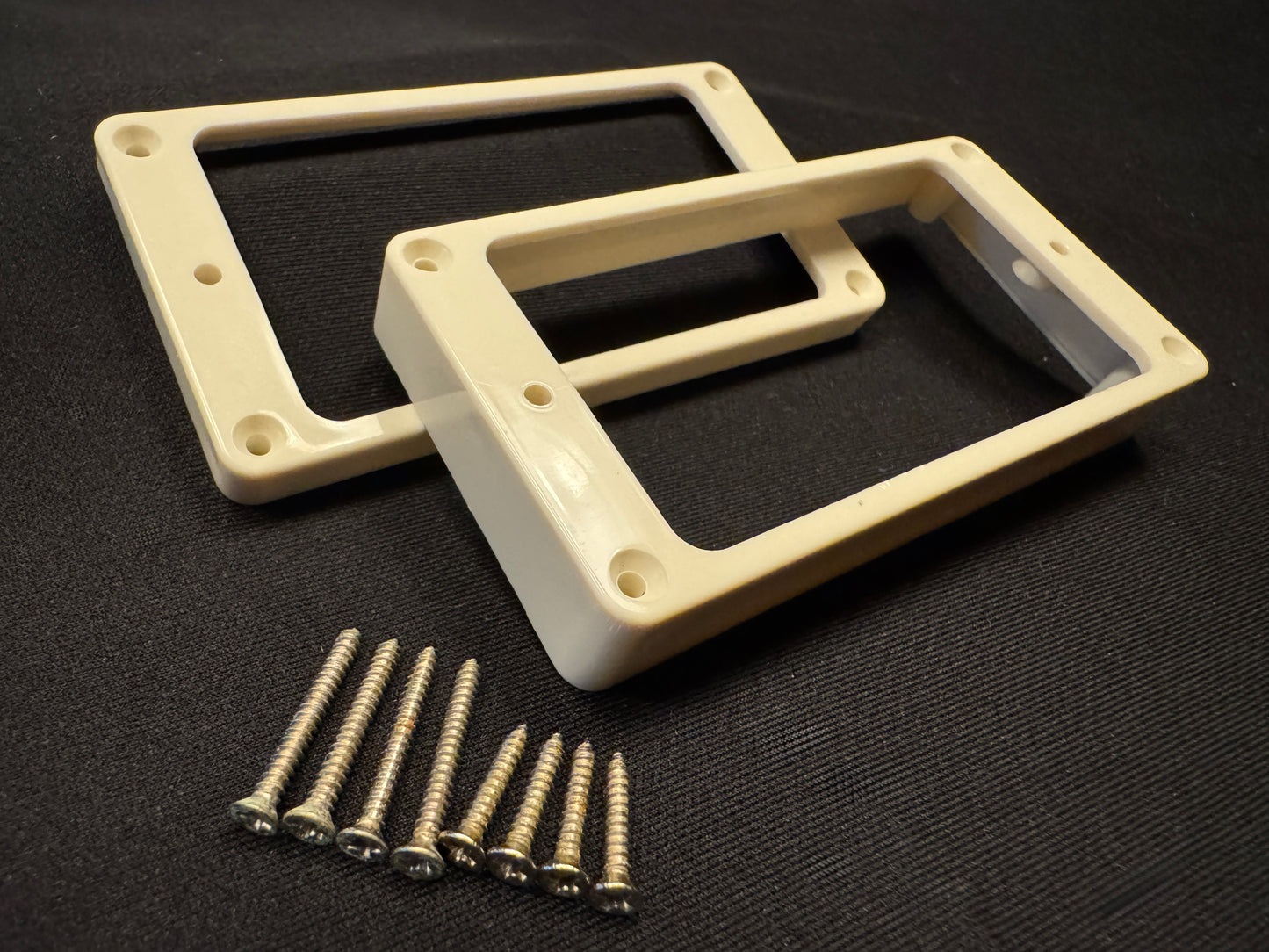 Gibson Burst Replica 1959 M-69 Butyrate Humbucker Pickup Rings 1957-1960 - Vintage Parchment White with Aged Screws