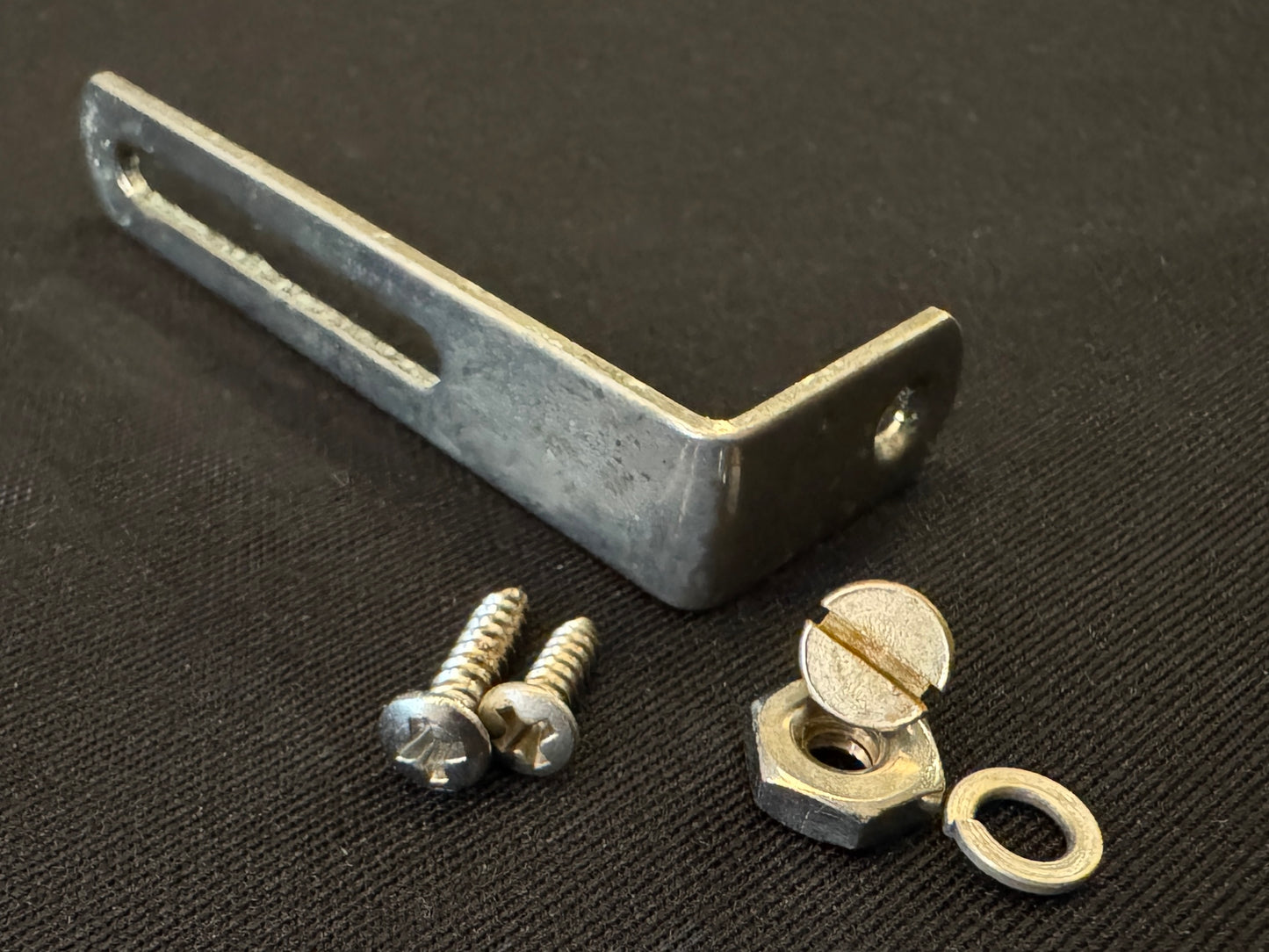 Gibson Les Paul Historic Aged Nickel Pickguard Bracket and Custom Shop Slotted Head Screw