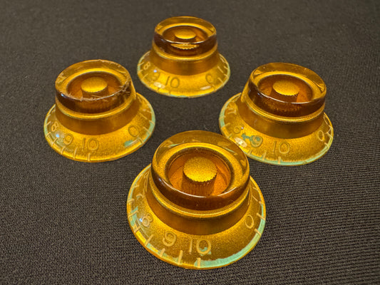 PREMIUM Correct Vintage Spec Butyrate Knobs Heavy Aged Gibson Les Paul 1959 Reissue Custom Shop Embossed Top Hat Knobs Relic Set of 4