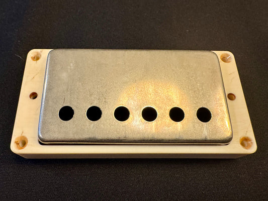 Gibson Burst Replica 1959 M-69 Butyrate Humbucker Pickup Rings Aged Relic Light Cream or Bone White with Aged Screws