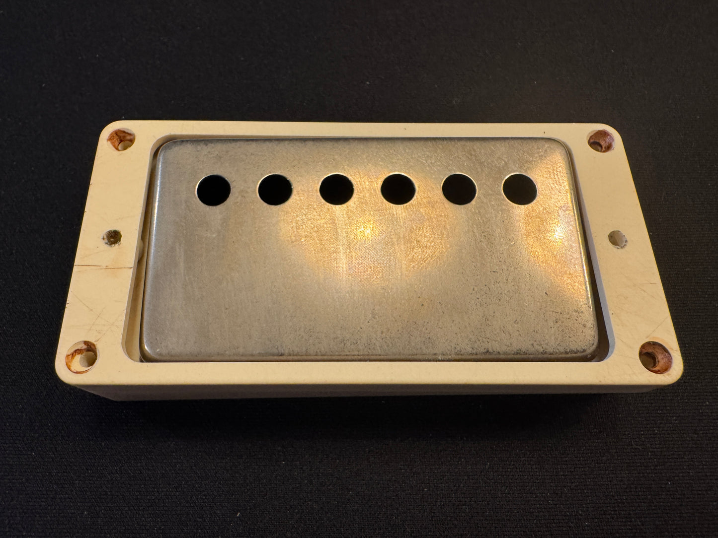 Gibson Burst Replica 1959 M-69 Butyrate Humbucker Pickup Rings Aged Relic Light Cream or Bone White with Aged Screws