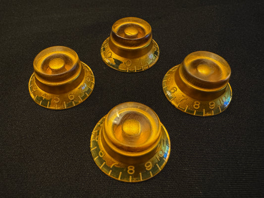 PREMIUM Correct Vintage Spec Butyrate Knobs Heavy Aged Gibson Les Paul 1959 Reissue Custom Shop Embossed Top Hat Knobs Relic Set of 4