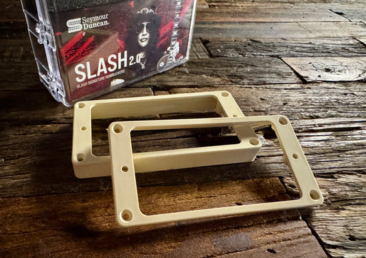 Seymour Duncan Slash 2.0 Reverse Zebra Humbucker Set with FREE M-69 Butyrate Vintage Humbucker Rings