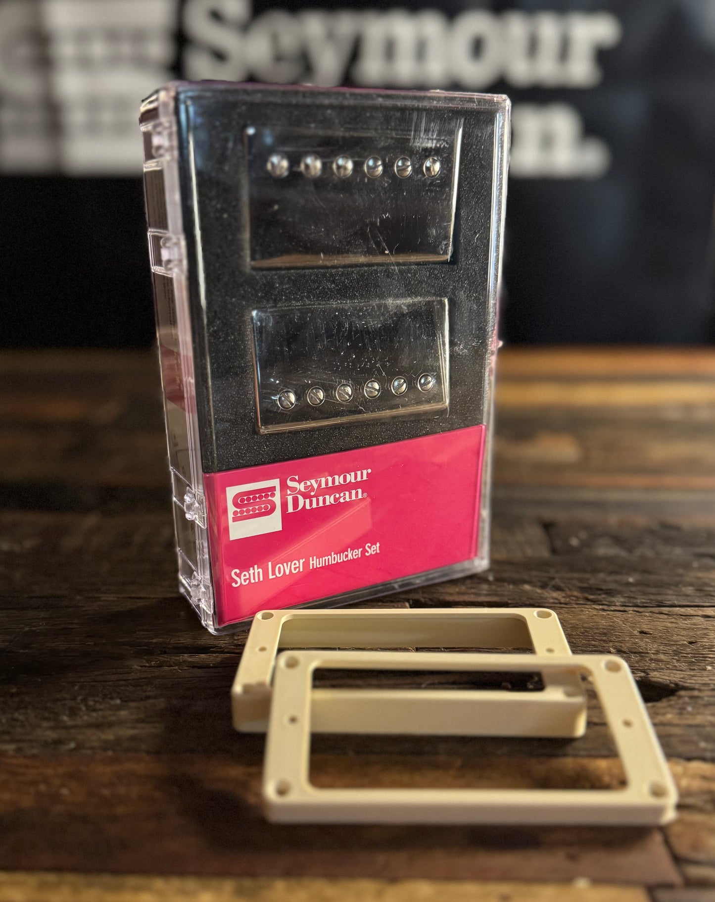 Seymour Duncan Seth Lover SH-55 PAF Set with FREE Vintage Spec M-69 Butyrate Humbucker Rings