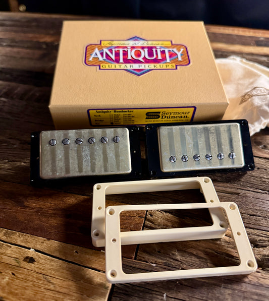 Seymour Duncan Antiquity™ Humbucker Set - Aged Nickel with FREE M-69 Butyrate Vintage Humbucker Rings