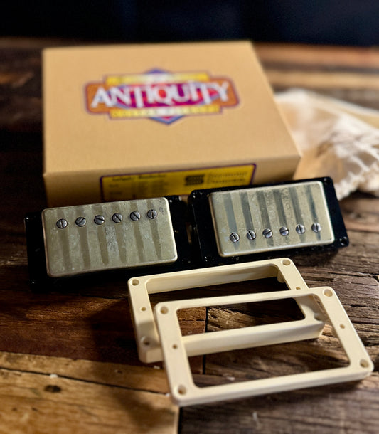 Seymour Duncan Antiquity™ Humbucker Set - Aged Nickel with FREE M-69 Butyrate Vintage Humbucker Rings