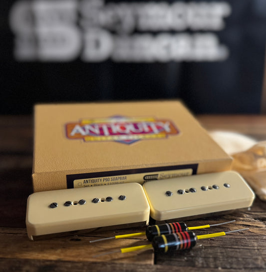 Seymour Duncan Antiquity™ P90 Soapbar Pickup Set with FREE Bumblebee .022 Capacitors Vintage Cream